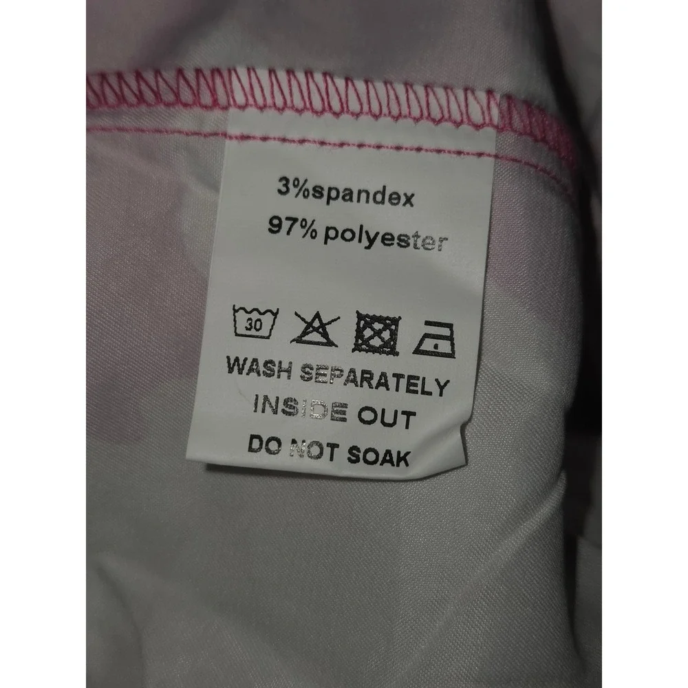 SHESHOW Pink Satin PJ's Women's Medium Taylor Inspired Button Up & Shorts NWT